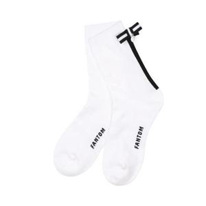 [팬텀][팬텀골프] 여성 리본 장식 배색 중목 양말 221F1SC202_WH
