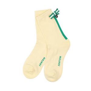 [팬텀][팬텀골프] 여성 리본 장식 배색 중목 양말 221F1SC202_YL