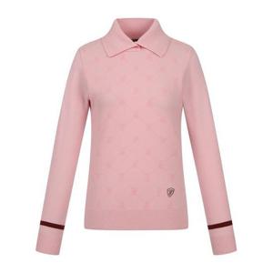 [팬텀][팬텀골프] 여성 로고 자카드 카라 니트 221E3SR267_PK