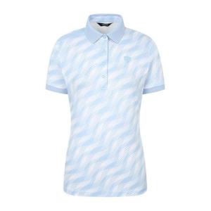 [팬텀]여성 사선 물결 카라 반팔티셔츠_ 221E2TO211_BL