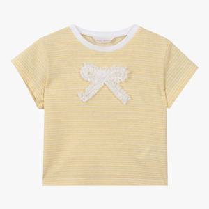 [로엠걸즈]레이스리본 스트라이프 티셔츠  RGRA2641P