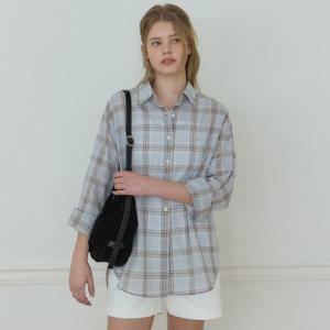 [아워호프] 마일즈 시어 체크 셔츠 - Sky Blue [HB26SP-SH10-SKY]