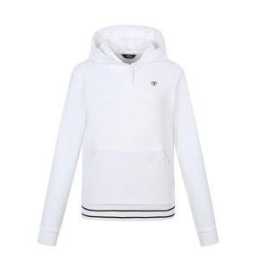 [팬텀]봄 여성 와플 조직 배색 후드 긴팔티셔츠 / 221E1TR210_WH