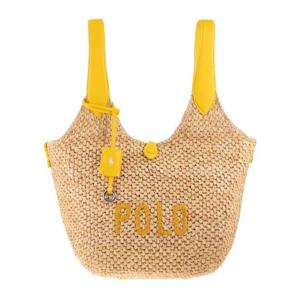 랄프로렌 로고 자수 라피아 토트백 428978557 001