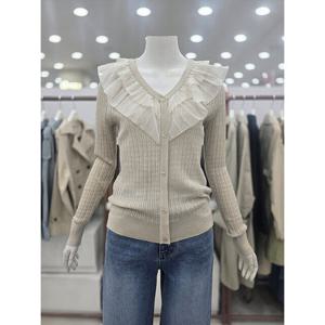 [ab.f.z]와플짜임 브이넥 프릴 니트티셔츠( AFA2NW31D )_DJ