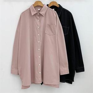 [강물처럼]빅사이즈사랑해요 B119L009 인디스티치카라롱셔츠 TG