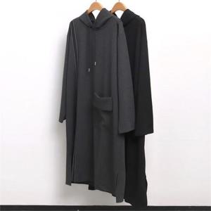 [강물처럼]빅사이즈사랑해요 6481L010 띠 배색 후드 원피스 WC (