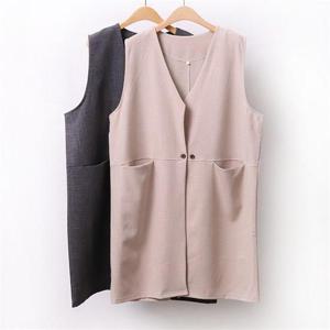 [강물처럼]빅사이즈사랑해요 9045L009 투버튼클래식롱베스트 WW