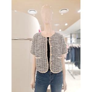 [숲]크롭 라운드 트위드 반팔자켓 SB6JKCZ1