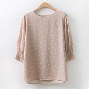 [강물처럼]아이우먼 라운딩도트블라우스 NB4996M009 빅사이즈 (6