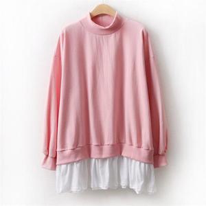 [강물처럼]아이우먼 레이어드반목맨투맨 WW6895M009 빅사이즈 (6