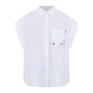 폴스미스 플로럴 자수 체스트 포켓 반팔 셔츠 W2R341BE V215980