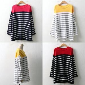 [강물처럼]위쉬몰 EB 루즈배색단가라니트티(9197H009) 빅사이즈