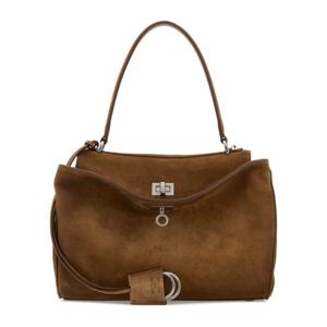 발렌시아가 스웨이드 로데오 스몰 탑 핸들 토트백 7897792AB4G