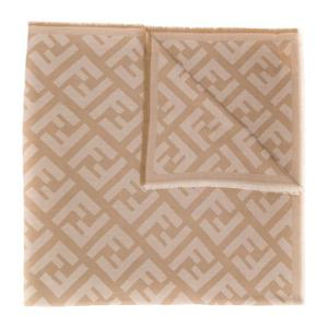 펜디 FF 로고 프린지 엣지 울 실크 스카프 FXT069 A669F0QB9