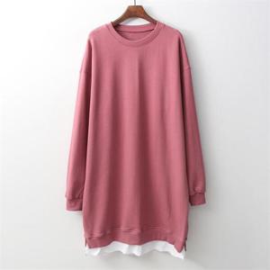 [강물처럼]아이우먼 롱배색맨투맨원피스 GGB050M009 빅사이즈 (6