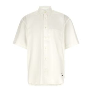 꼼데가르송 로고 자수 어시메트릭 셔츠 HQB103 3