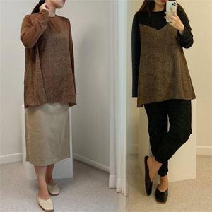 [강물처럼]위쉬몰 HG 코스모스플레어긴팔티(B060H009) 빅사이즈