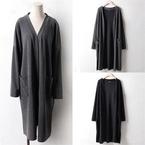 [강물처럼]위쉬몰 WW 옆트임루즈롱가디건(1095H009) 빅사이즈 (6