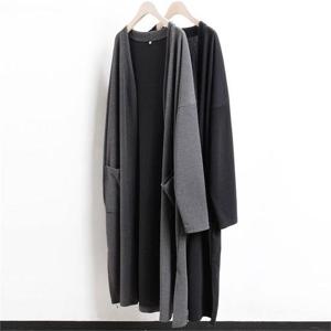 [강물처럼]빅사이즈사랑해요 1095L009 오픈 빅 포켓 롱 가디건 W