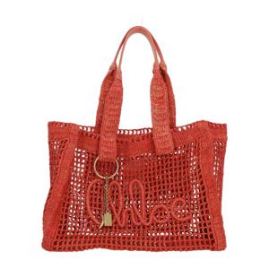 끌로에 로고 자수 라피아 토트백 CH26US904 P08866