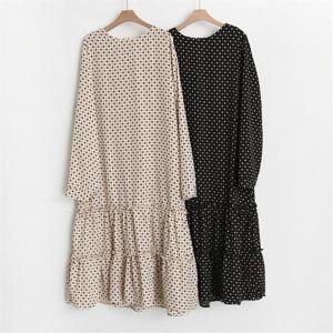 [강물처럼]빅사이즈사랑해요 8532L009 티어드 프릴 롱원피스 TM