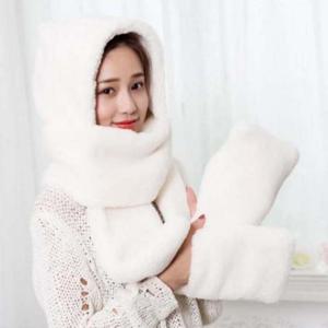 [리더스][리더스] 보송보송 겨울 스카프 모자 발열 장갑넥워머 (