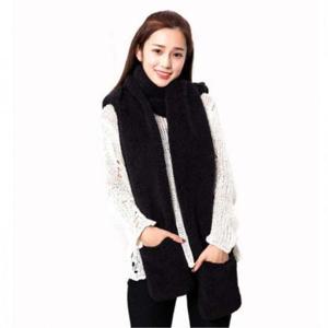 [리더스][리더스] 후드워머 후드머플러 따뜻한 밍크 장갑목도리