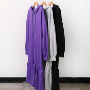 [강물처럼]빅사이즈사랑해요 A787L009 오버루즈후디면원피스 RA