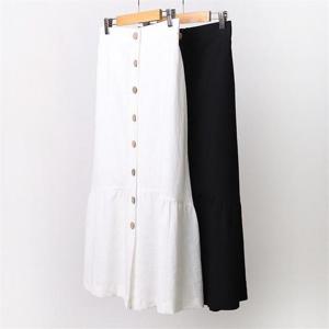 [강물처럼]빅사이즈사랑해요 A783L009 우드머메이드코튼치마 NN