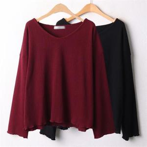 [강물처럼]위쉬몰 GY 딥브이골지프릴긴팔(A791H009) 빅사이즈 (5