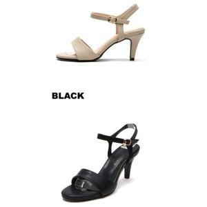 여성 기본 모던한 슬림 라인 미들 굽 샌들 여성 구두 샌들