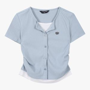 [더데이걸]레이어드 골지 반팔 가디건티 TGRA26311 [모다아울렛