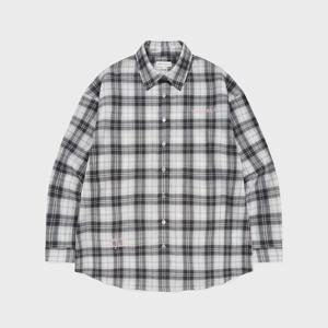 [와키윌리]와키윌리 우먼스 오버핏 체크 셔츠 그린 WA2601SH62GN