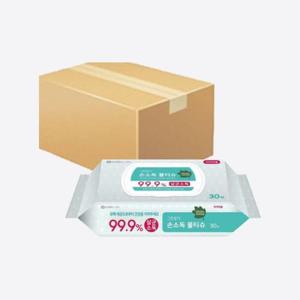 [옐루맘][엘루맘] 그린핑거 손소독 물티슈 캡형 30매 20개 (3230