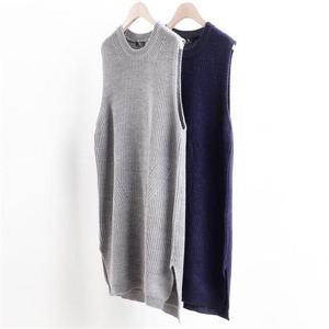 [강물처럼]빅사이즈사랑해요 1468L009 펀칭 니트 롱 조끼 AP (59