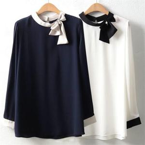 [강물처럼]위쉬몰 BG 리본스카프블라우스(4546H009) 빅사이즈 (5