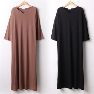 [강물처럼]위쉬몰 RI 트임보트넥면원피스(A756H009) 빅사이즈 (5