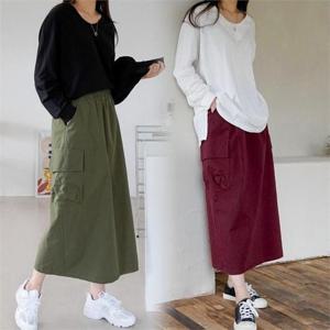 [강물처럼]위쉬몰 EM 캐주얼카고포켓치마(B022H009) 빅사이즈 (5