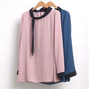 [강물처럼]빅사이즈사랑해요 8655L009 원 스카프 블라우스 BG (5