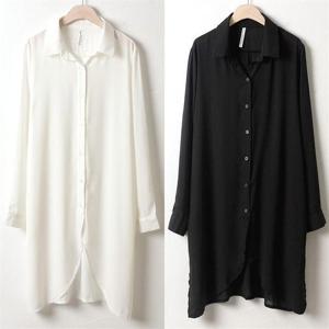 [강물처럼]위쉬몰 HG 절개롱블라우스(0407RH009) 빅사이즈 (5958