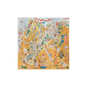 에르메스 아카데미아 히피카 스카프 90   블루 씨엘 죤 멀티꼴로르 H004281S07