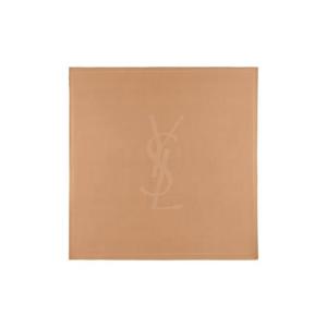 생로랑 카산드라 스퀘어 스카프 실크 샤르뫼즈 카멜 859915-3Y039-9800