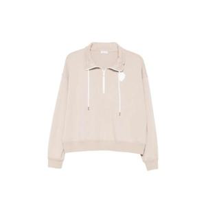 Brunello Cucinelli 로고 패치 지퍼 스웨트셔츠 MG927VT404C9272