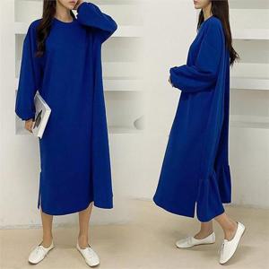 [강물처럼]위쉬몰 IL 테일프릴퍼프롱원피스(B005H009) 빅사이즈