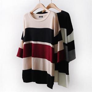 [강물처럼]빅사이즈사랑해요 A725L009 트리플보더롱루즈니트 AP