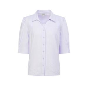 헤지스 여성 26SS 코튼 도비 러플 블라우스 라이트바이올렛 HSSH6B404V1