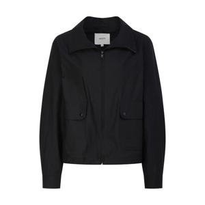 헤지스 여성 26SS 경량 린넨혼방 숏 점퍼 블랙 HSJU6B402BK