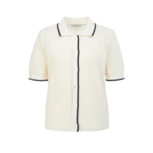 헤지스 여성 26SS HAZZYS HARRY 해리 스카시조직 티카라 가디건 아이보리 HSSW6B405IV