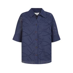 헤지스 여성 26SS 아일렛 블라우스 네이비 HSSH6B402N1